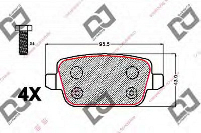 DJ PARTS bp2140 -  Комплект тормозных колодок, дисковый тормоз